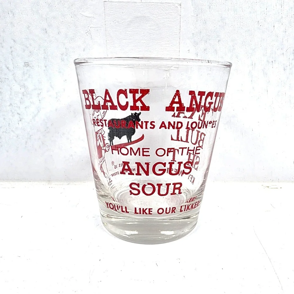 Vintage Key West Black Angus Restaurants Texas Bull Shot Angus Sour‎ Glass